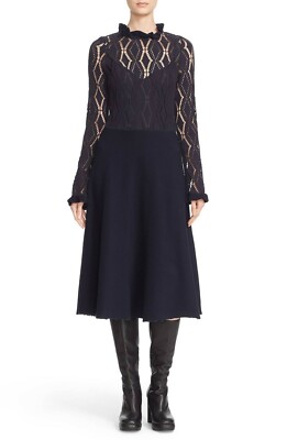 $460 SEE BY CHLO Long Sleeve Jersey Lace Dress size XS | eBay $460 SEE BY CHLO Long Sleeve Jersey Lace Dress size XS | eBay