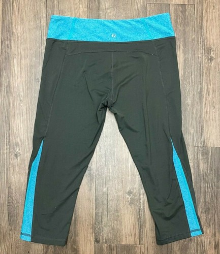 Marika Sport Womens Large 12-14 Blue and Gray Capri  Yoga Legging  - Picture 2 of 7