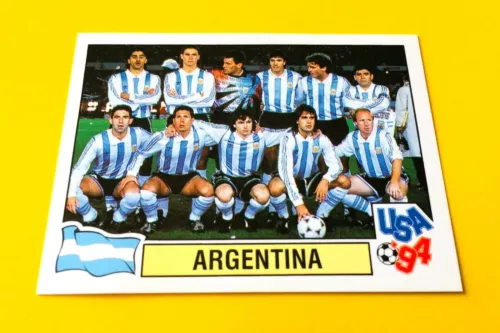 MARADONA squadra ARGENTINA World Cup USA 94 PANINI sticker figurina 258 RARE NEW