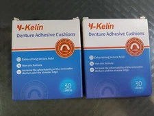 Lot Of 2 Y-Kelin Denture Adhesive Cushion Lower 30 Counts Each Exp. 12/26 #S2