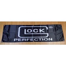 Glock 1.5x5Ft Feet Banner Flag Poster Glossy Photo Print Gun Handgun Weapon