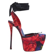 New High-heeled Dance Shoes Women Platform High Heels Square Toe Banquet Sandals