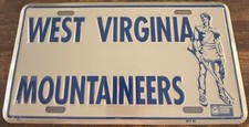 University of West Virginia Mountaineers  Booster License Plate
