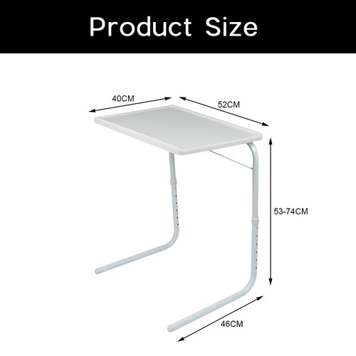Foldable Table Laptop Adjustable Tray Portable Folding Desk Bed Mate TV Dinner - Picture 7 of 9