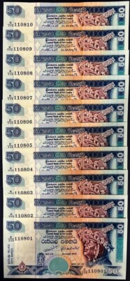P110f SRI LANKA 🇱🇰 P110f* 50 RUPEES x 10 Pcs.* ND 03/07/2006* UNC GEM* USA ...