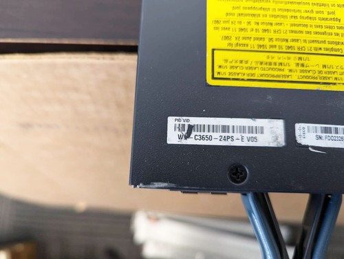 CISCO WS-C3650-24PS-E 24 Port Gigabit PoE+ Switch 3650-24PS 640W AC 3650-24PS-E - Picture 7 of 7