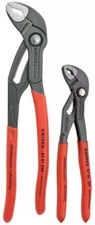2-Piece Forged Steel Cobra Pliers Set with 61 HRC Teeth Grip Tightly Securely