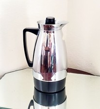 Jarra de café Kujaku vintage termo pavo real jarra cromada Japón años 70