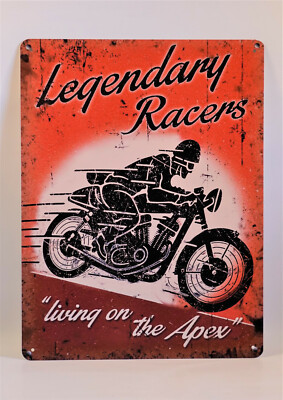 Blechschild Apex Legendary Cafe Racer Motorrad Retro Garage Werkstatt Vintage