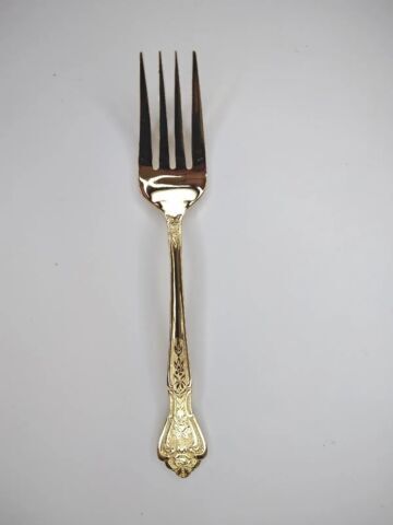 Vintage Rogers Stainless/Gold Floral Electroplate Flatware - Picture 9 of 9