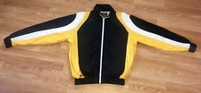 Vintage RENNOC Coach Jacket MEDIUM 80s USA Made Yellow Black