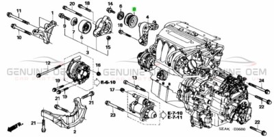 HONDA GENUINE OEM CIVIC TYPE R EP3 FN2 K20A K20Z ROLLER PULLEY