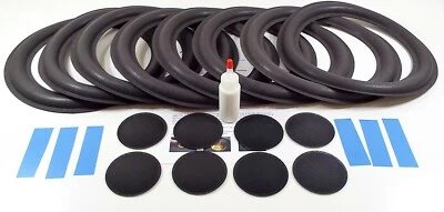 MW AUDIO Carver Amazing Platinum Speakers 12" Woofer Kit w/ Shims, 8 Foams & Dust Caps!!!