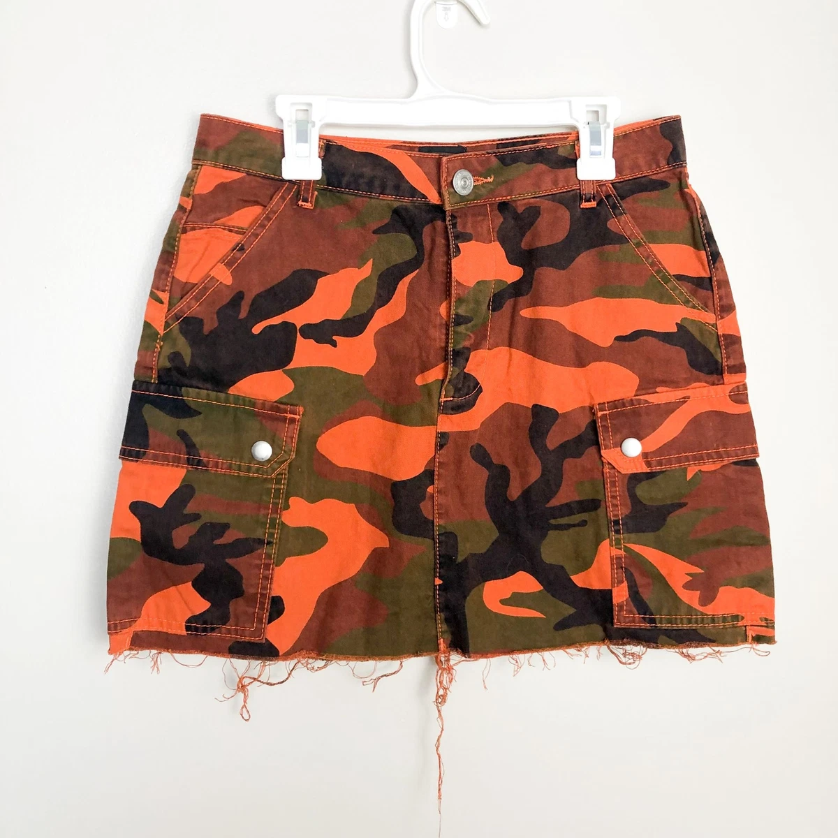 Urban Outfitters BDG Camo Cargo Mini Skirt Orange Small eBay