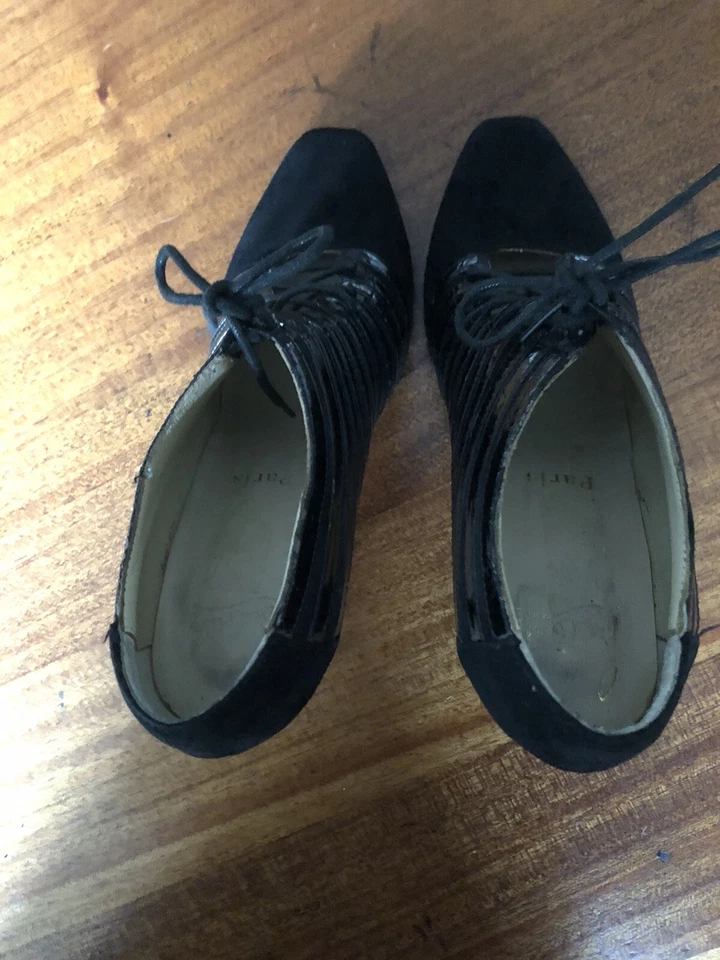 Christian Louboutin Botines Inverness de Cuero y Gamuza Negros Talla 38 IT US 7.5 Foto 4 de 4