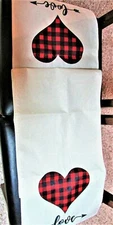 Buffalo Plaid Heart Love Table Runner Valentine or Wedding free shipping