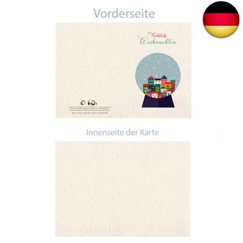 the lazy panda card company 48 x recycelte Weihnachtskarten mit modernem - Bild 4 von 6