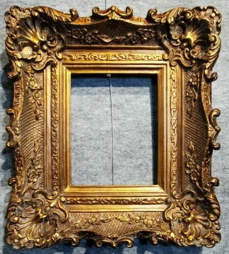 myg Betjene Barber 5&#034; Bronze Picture Frame antique Gold Ornate photo museum Oil Painting  Wood 255DG | eBay