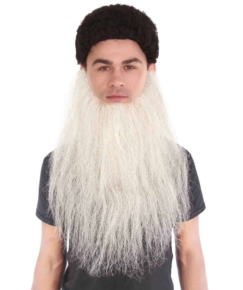 Men's Southern Long Beard Set | Synthetic Fiber Facial Hair Cosplay Costume - Image 2 of 4