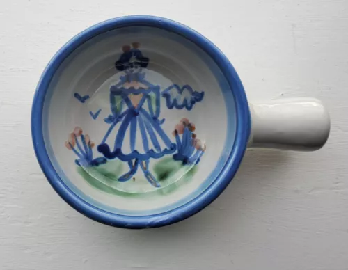MA Hadley Signed Crock Pot Casserole, Soup Handle Vintage Farmer's Wife AS IS