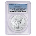 2021 (S) $1 American Silver Eagle PCGS MS69 Emergency Issue FS Blue Label