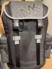 Michael Kors Cooper Black MK Signature Backpa...