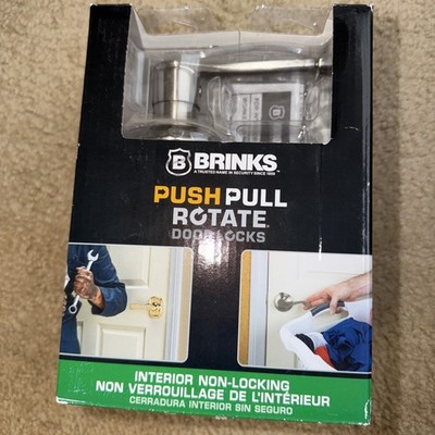 5985833 Brinks Push Pull Rotate Harper Satin Nickel Passage Lever KW1 1.75 in.