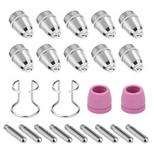 24PCS New Nozzles/Shield Cups Plasma Cutter Torch Consumables Complete Kit