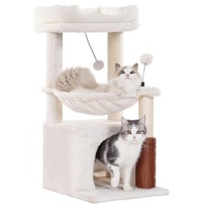 Cat Tree 32 Inches Small Cat Tree for Large Cats Adult Cat Tower with Scratch...