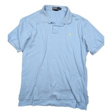 Polo Ralph Lauren Classic Fit Light Blue Short Sleeve Polo Shirt Mens XL VTG