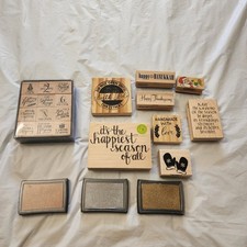 Wood Rubber Stamps Scrapbook Card Making Scrapbooking Christmas Holiday