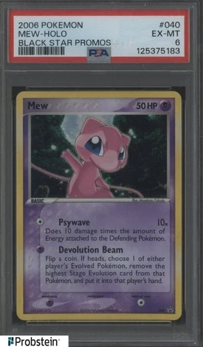 2006 Pokemon Black Star Promos #040 Mew Holo PSA 6 EX-MT