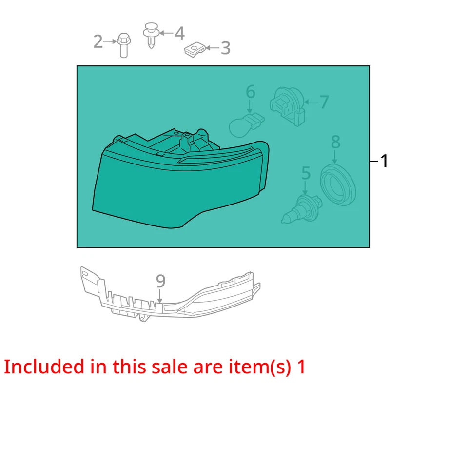 Ford Flex 2009-2012 pasajero derecho OEM faro luz lámpara VXDTW Foto 2 de 3