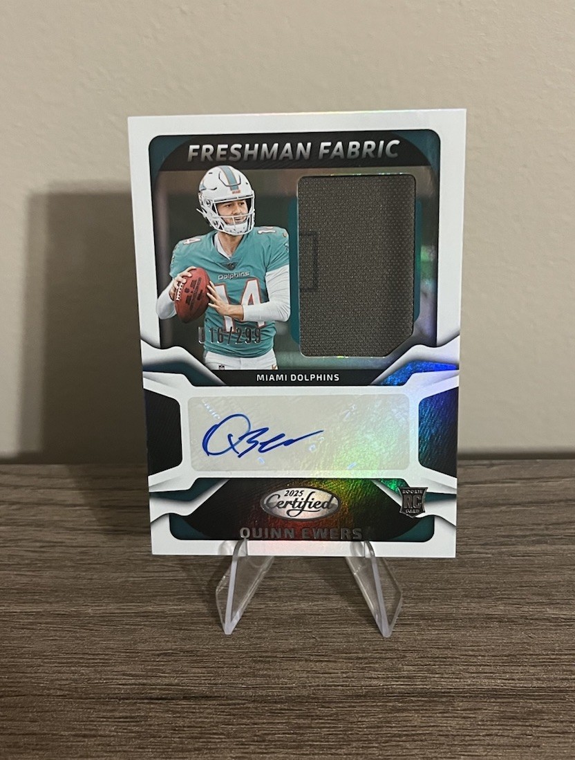 2025 Panini Certified Quinn Ewers Freshman Fabric Mirror Rookie Patch Auto /299