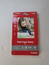 Cannon Photo Paper Glossy 50 4x6 Sheets Per Pack High Gloss Brand New Unopened