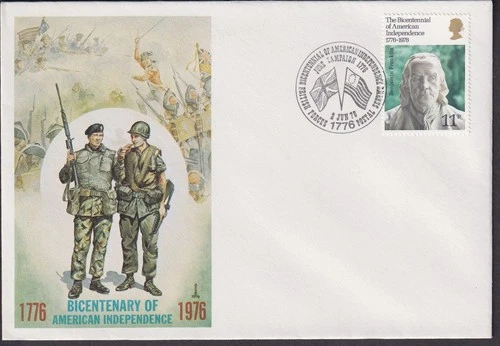 1976 AMERICAN INDEPENDENCE, BRITISH FORCES COVER - BF 1776 PS H/S