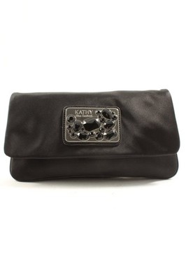 KATHY VAN ZEELAND Clutch Mittel Damen Tasche schwarz Elegant