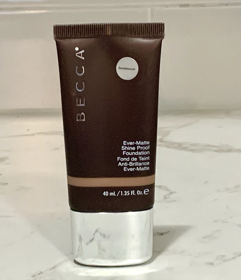 BECCA Ever-Matte Shine Proof Foundation - Sandalwood - full size NWOB (#H2) - Image 2 of 3