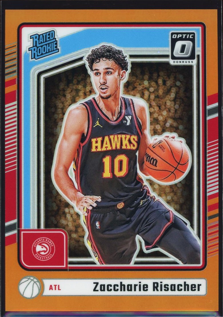 Zaccharie Risacher 2024-25 Panini Donruss Optic #268 Orange Rookie /175 Hawks