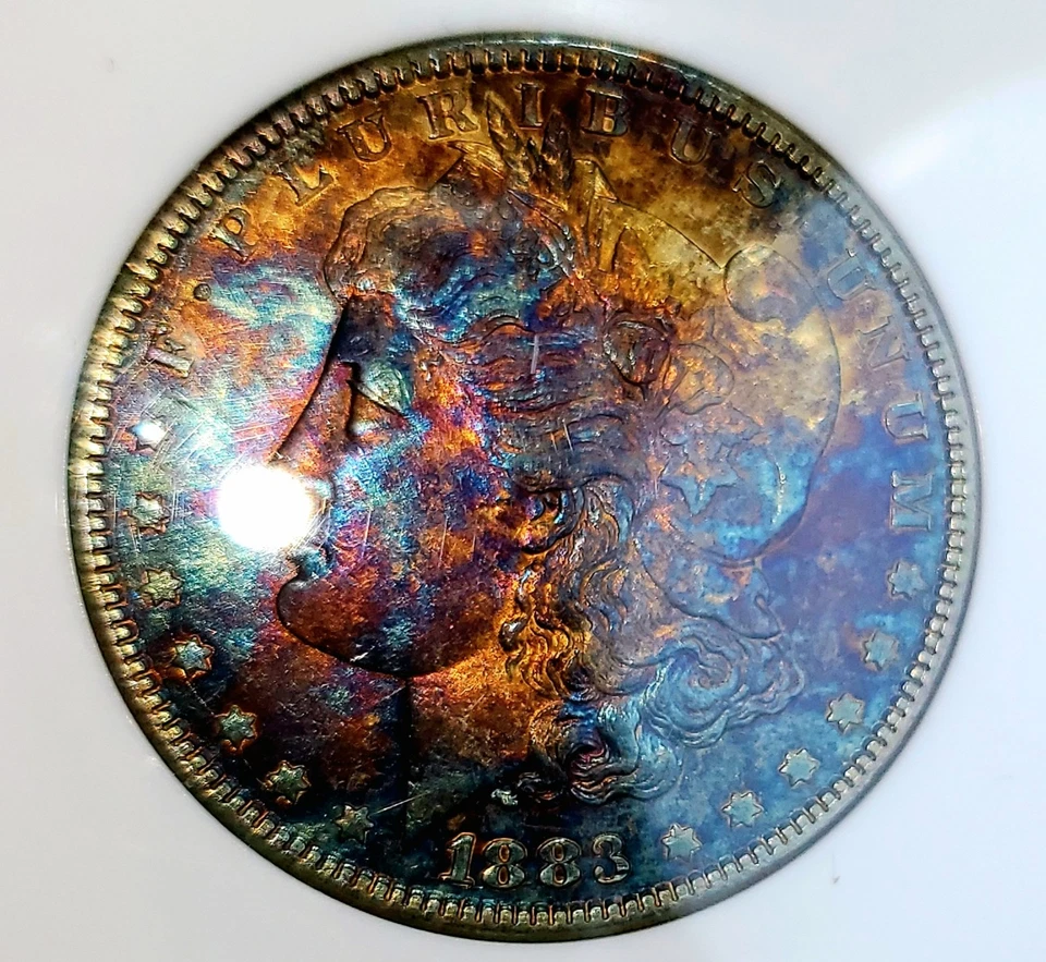 1883-P MORGAN Silver DOLLAR PC MS!!66  Amazing Toned  - Image 4 of 4