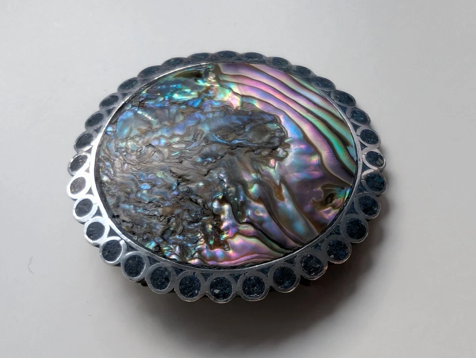 Anhänger & Brosche 2 in 1 Perlmutt 925 Silber - Bild 3 von 4