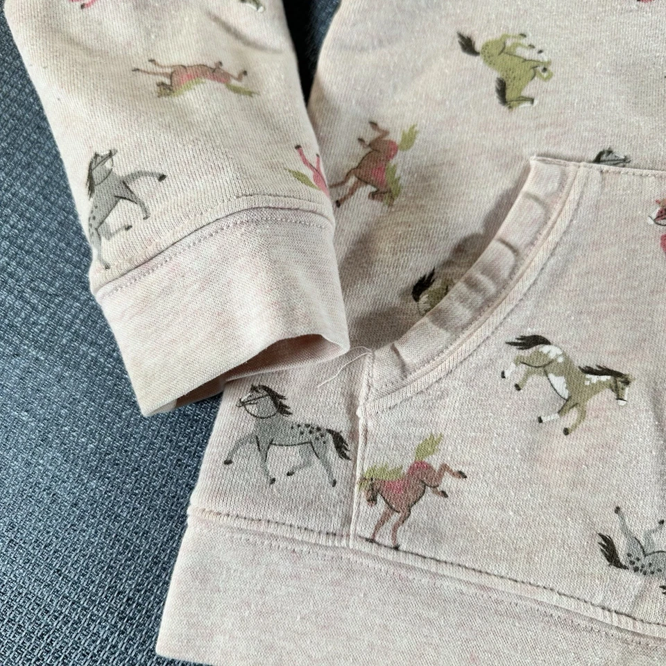 Sudadera con Capucha John Deere Horse Talla 5T Rosa Caballos Galopantes Cremallera Niñas Foto 4 de 4