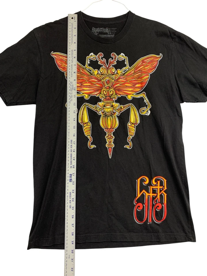 Steadfast Brand T-Shirt Mens Size L Black Giant Double Sided Graphic All Cotton - Image 3 of 4