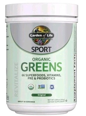 Garden Of Life Sport Organic Greens 8.99 oz (255 g) 30 Servings SEE PICTURES 