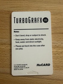 Vigilante turbografx 16 Hue card only and sleeve