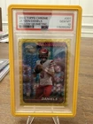 2024 Topps Chrome Yellow Wave /75 #201 Jayden Daniels (RC) - PSA 10