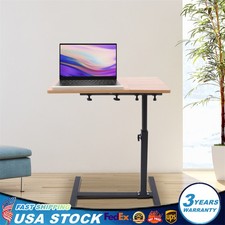 Angle Height Adjustable Rolling Cart Over Bed Hospital Table Stand Laptop Desk