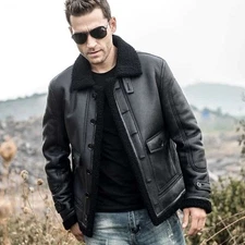 Men’s Stylish Genuine Leather Jacket Casual Winter Jacket In All Sizes