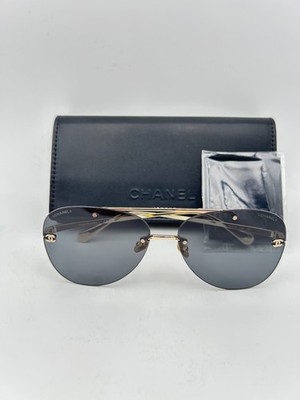 Chanel Sunglasses 4285T 395S4 Gold Gray 61 15 140 Titanium Pilot