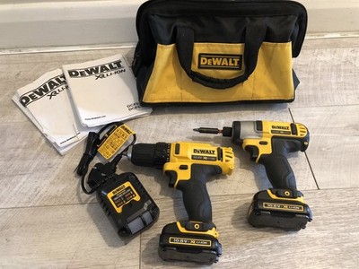Dewalt DCF815 DCD710 10,8V Bohrschrauber, Schlagschrauber, 2 Akkus, Ladegerät & Kit-Tasche